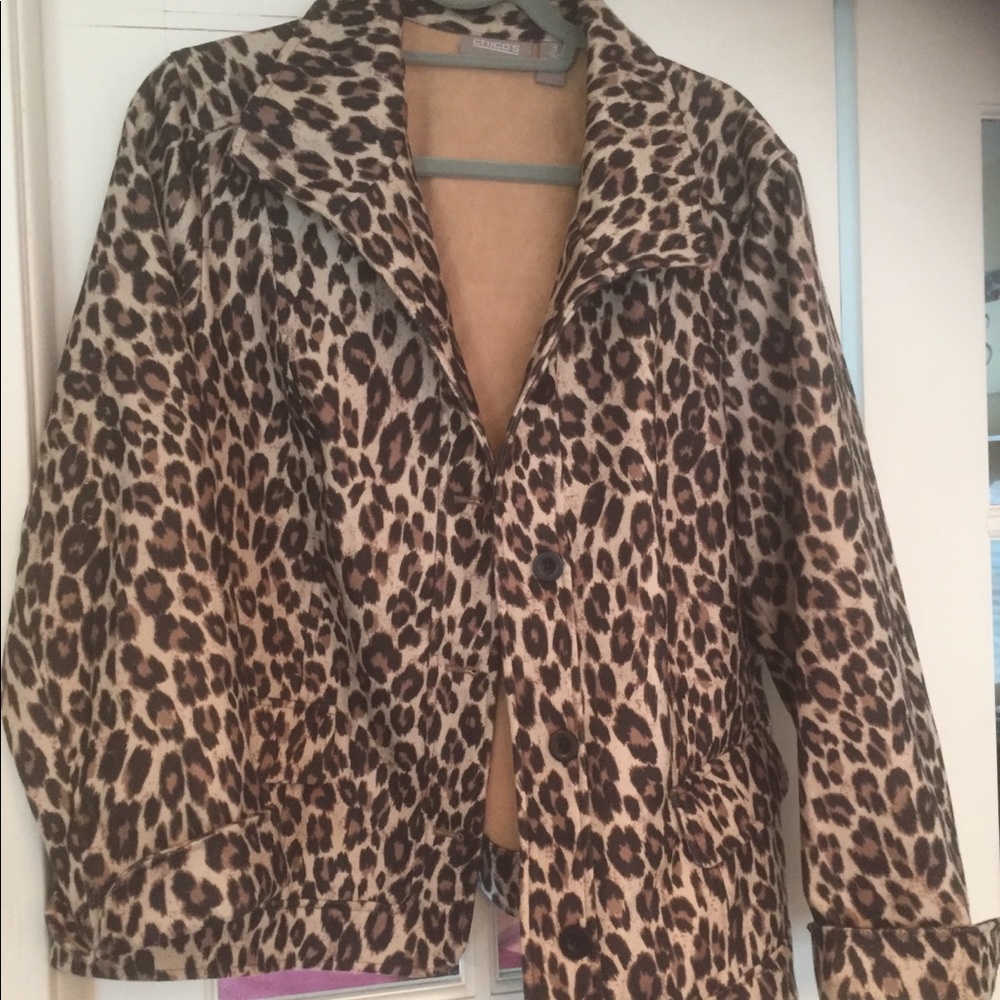 Leopard Jacket CHICOS size 14-18 (3) never worn.